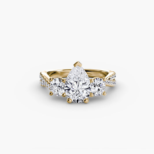Lavinia Moissanite - Yellow Gold Pear
