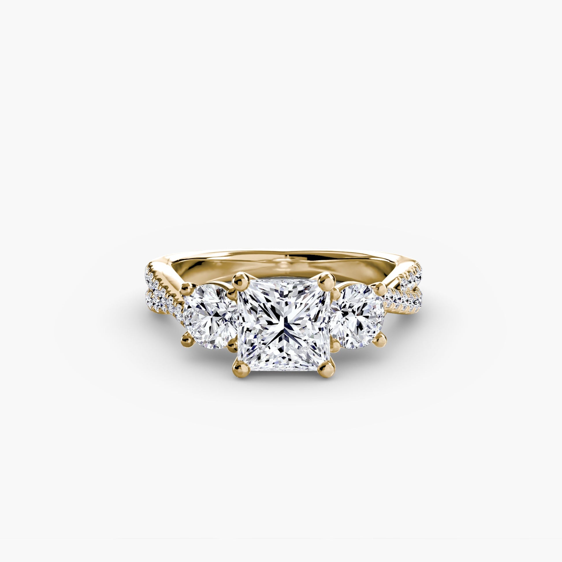 Lavinia Moissanite - Yellow Gold Princess