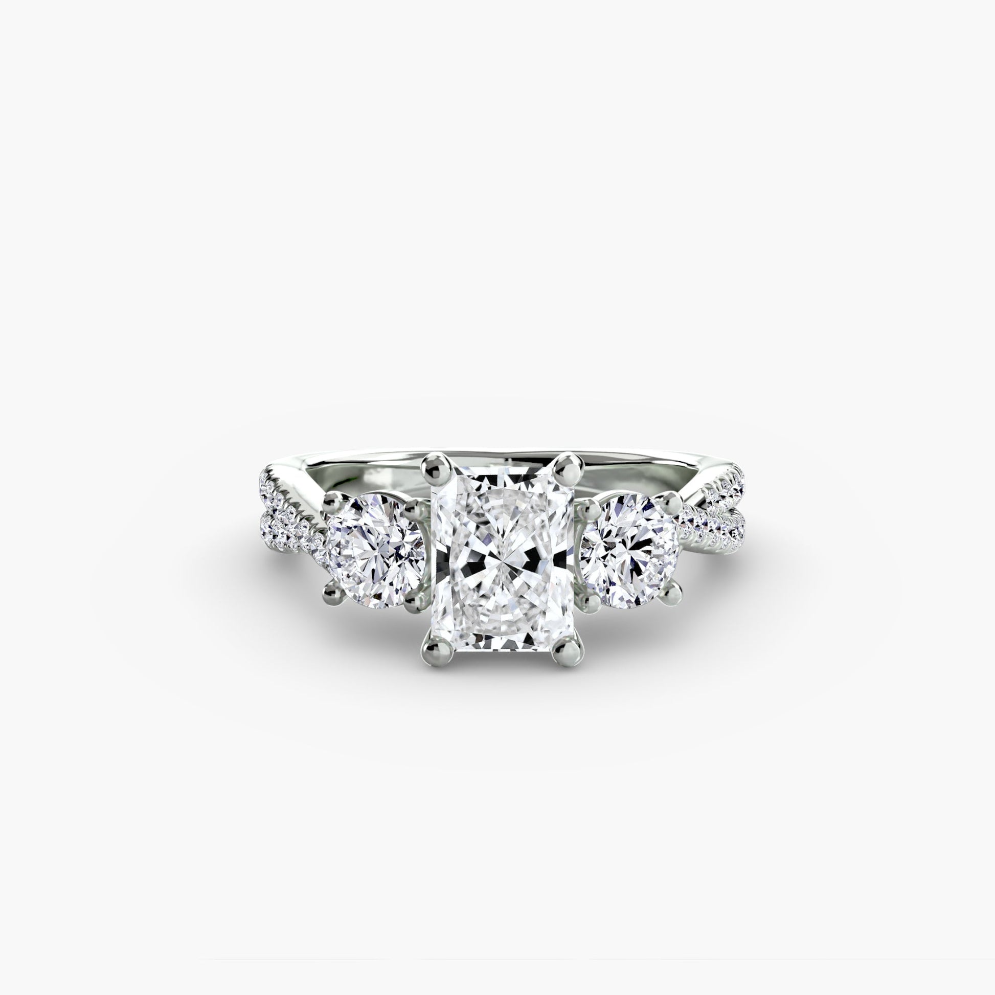 Lavinia Moissanite - White Gold Radiant