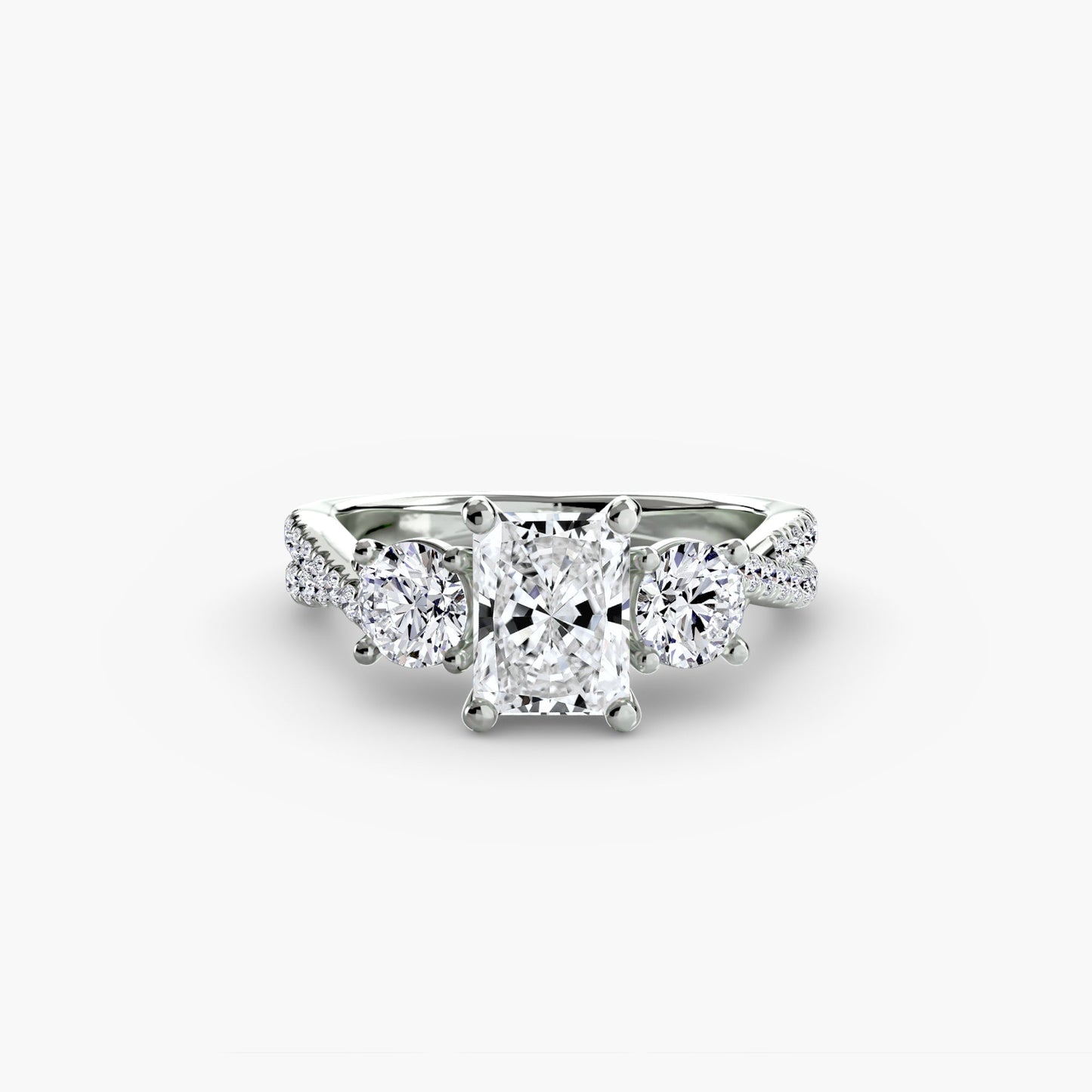 Livia with Moissanites - Radiant
