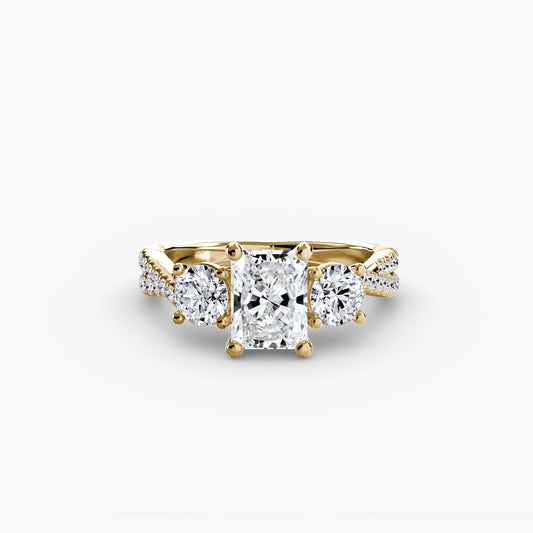 Lavinia Moissanite - Yellow Gold Radiant