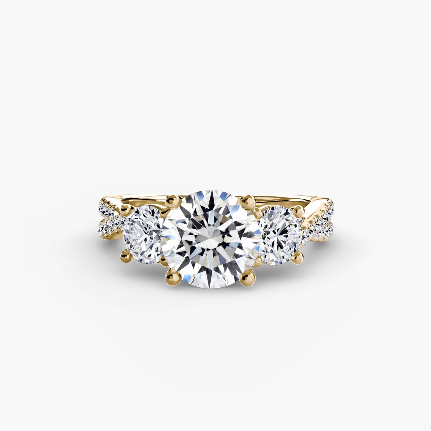 Lavinia Moissanite - Yellow Gold Round