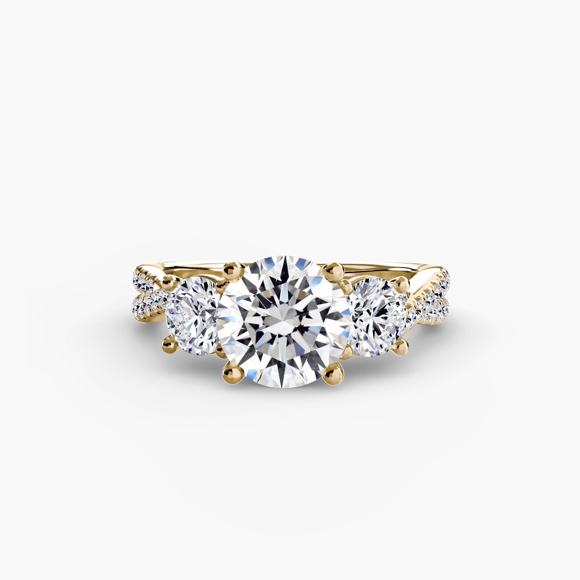 Lavinia Moissanite - Yellow Gold Round