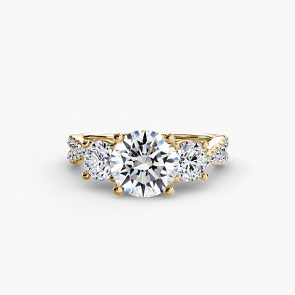 Lavinia Moissanite - Yellow Gold Round