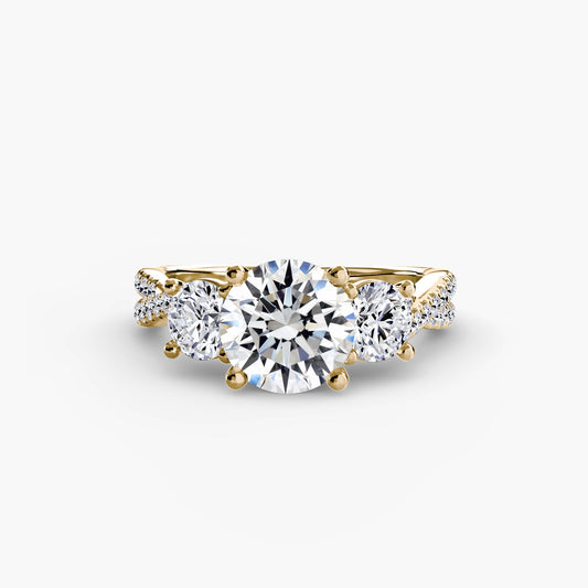Lavinia Moissanite - Yellow Gold Round
