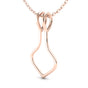 Ring Holder Single Wire Pendant - 9ct Rose Gold