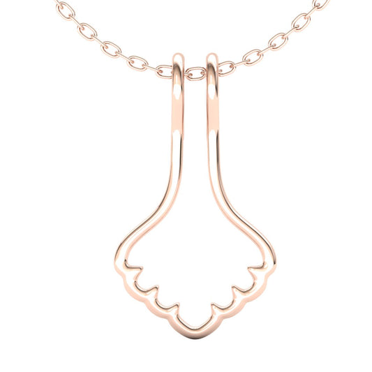 Ring Holder Arched Pendant - 9ct Rose Gold