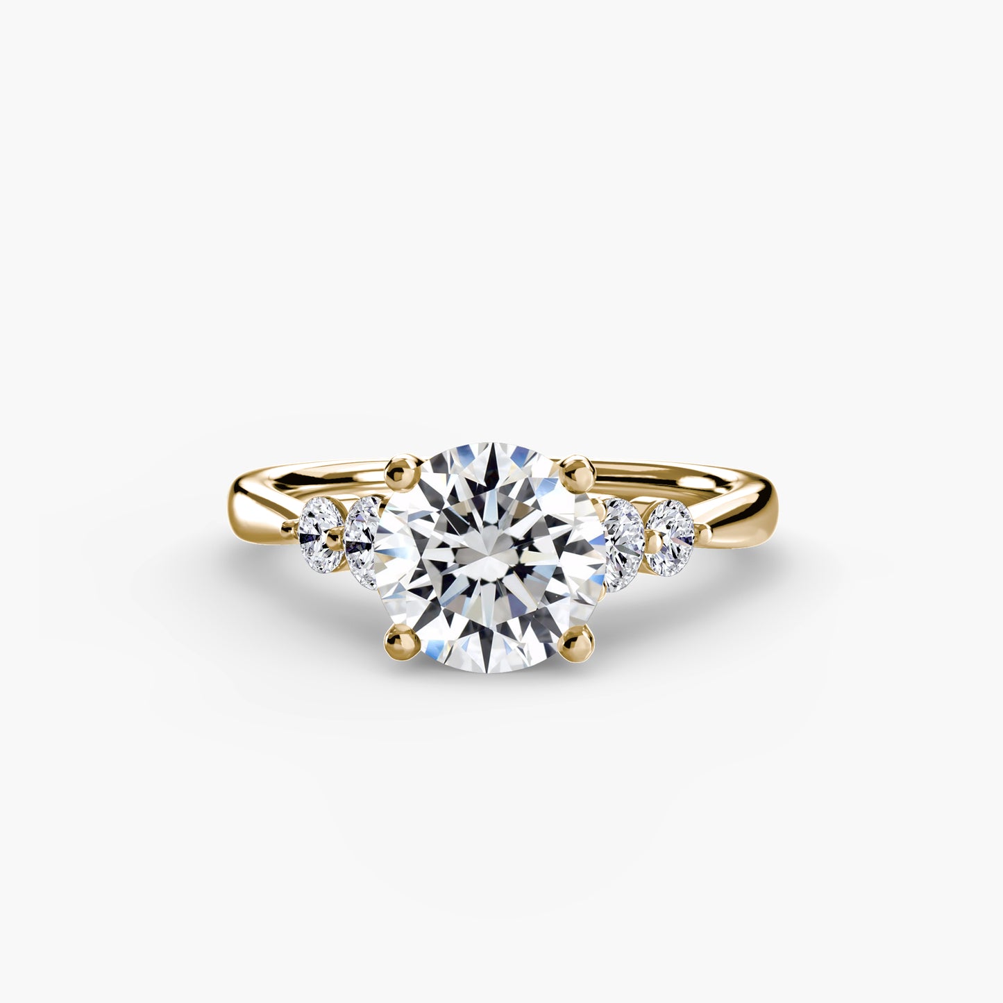 Solitaire with Shoulder Accents 2
