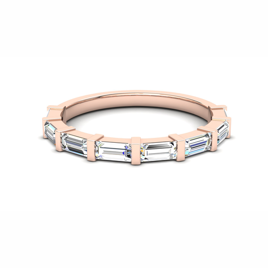 Sweetpea Eternity Ring: 9ct Rose Gold with White Stones