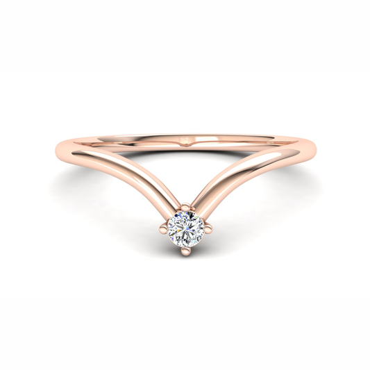 Primrose Eternity Ring: 9ct Rose Gold with White Stones