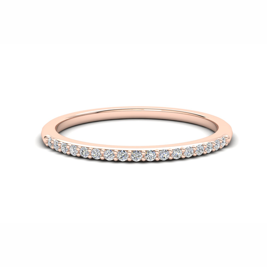 Hazel Eternity Ring: 9ct Rose Gold with White Stones