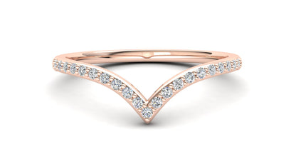 9ct Gold Heather Stack Ring - White Stones