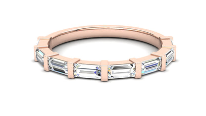 9ct Gold Sweetpea Stack Ring - White Stones