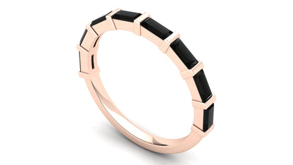 Sweetpea Eternity Ring: 9ct Rose Gold with Black Stones