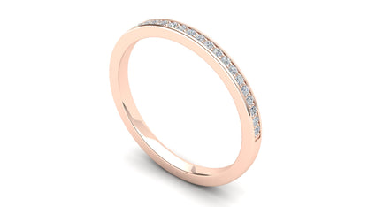 Bluestem Eternity Ring: 9ct Rose Gold with White Stones