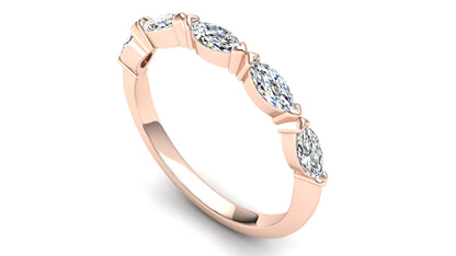 Jasmine Eternity Ring: 9ct Rose Gold with White Stones