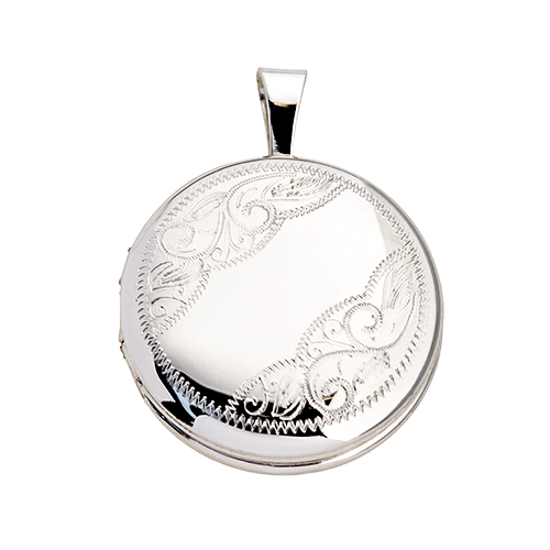 Round Locket with Pattern - 16mm