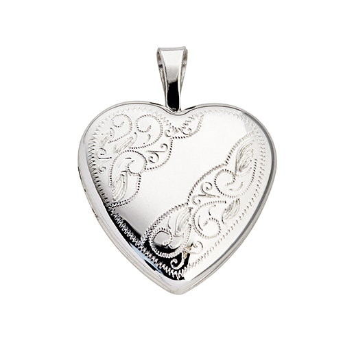 Heart Locket with Pattern - 15mm