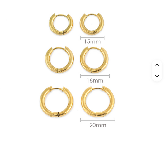Halo Gold Hoops