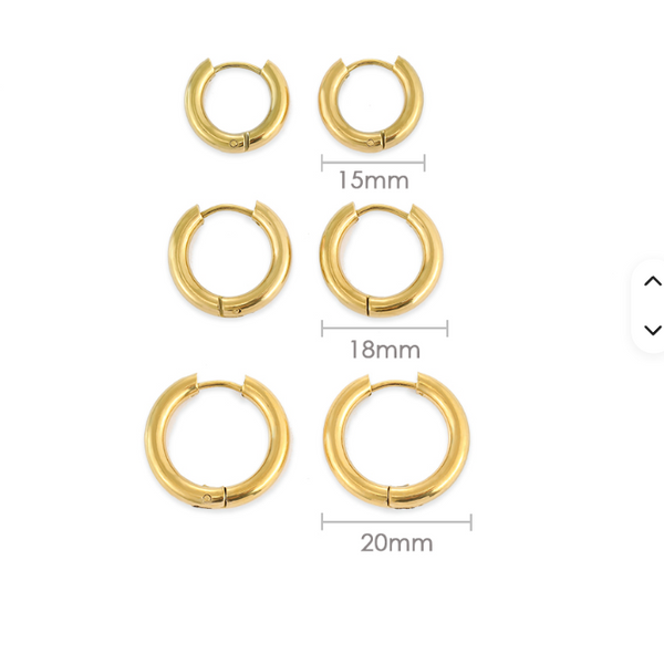Halo Gold Hoops