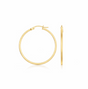 9ct Yellow Gold Square Edge Hoop Earrings