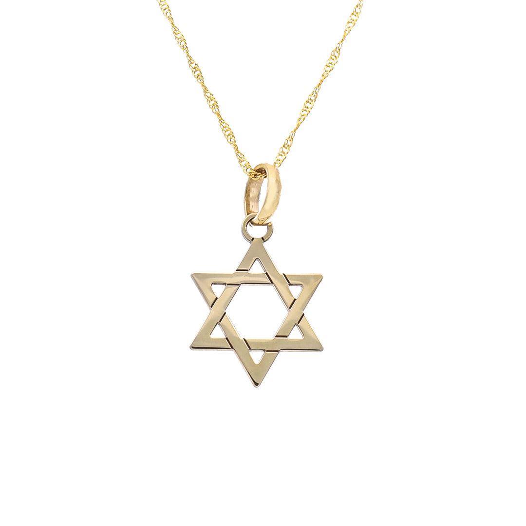 9ct Yellow Gold Star of David Pendant