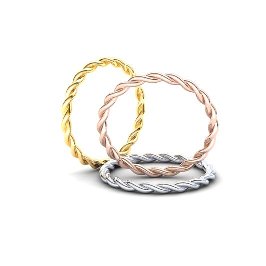 9ct Gold Strelitzia Stack Ring