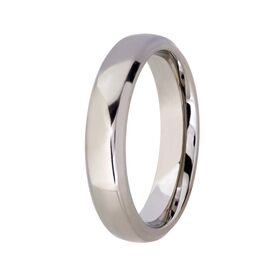 Men's Wedding Band: Polished Titanium