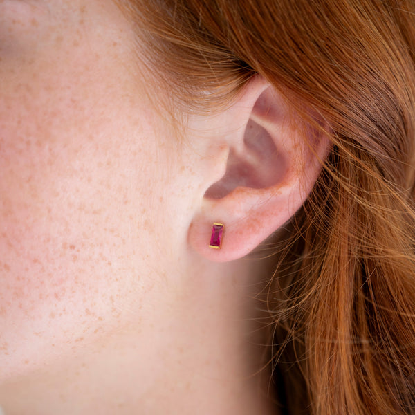 Birthstone Stud Earrings