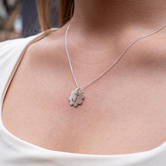 Flower Initial Pendant