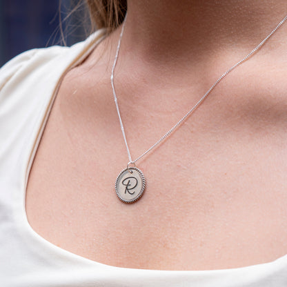 Twisted Wire Initial Pendant