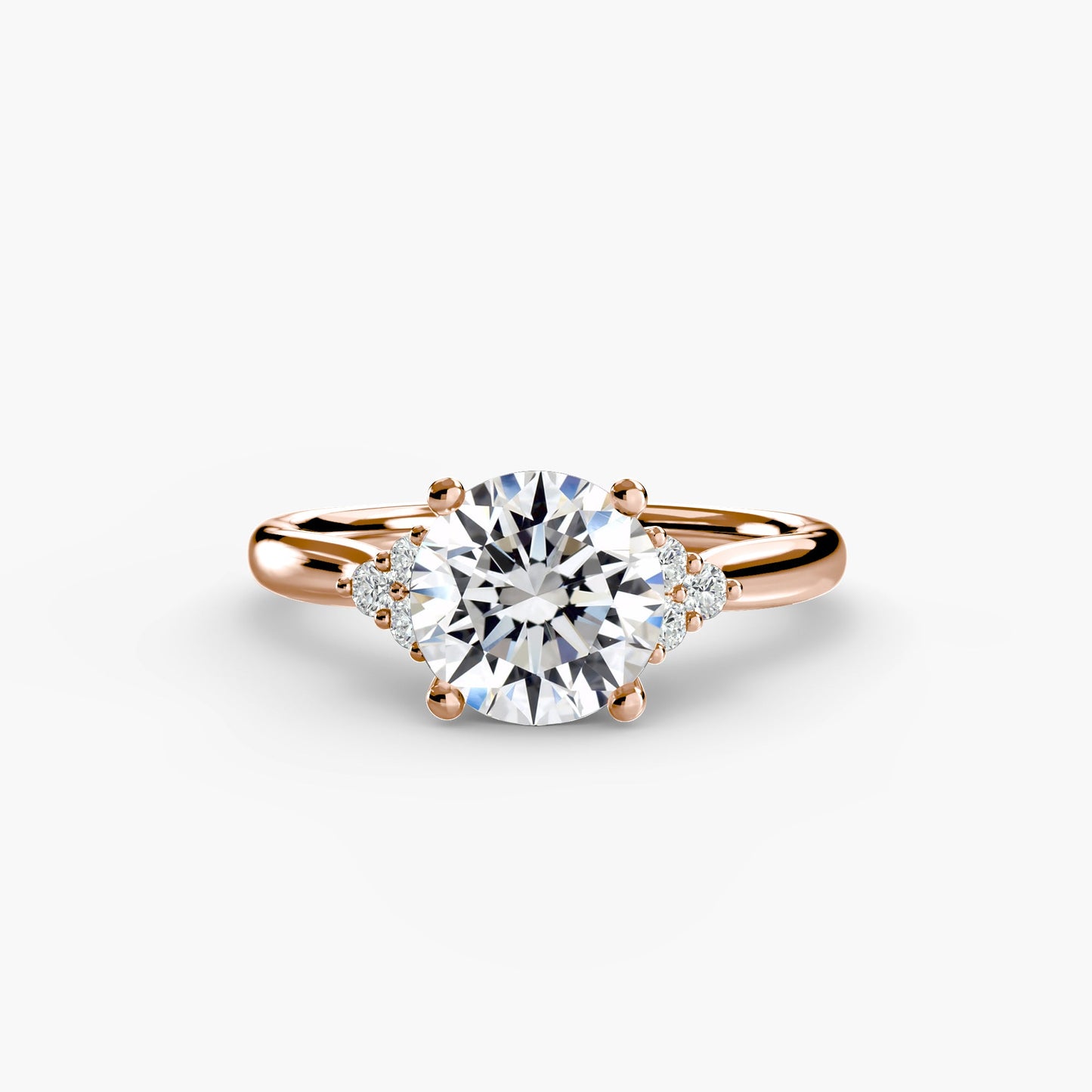 Arabella Solitaire Ring with Moissanite - 9ct Rose Gold