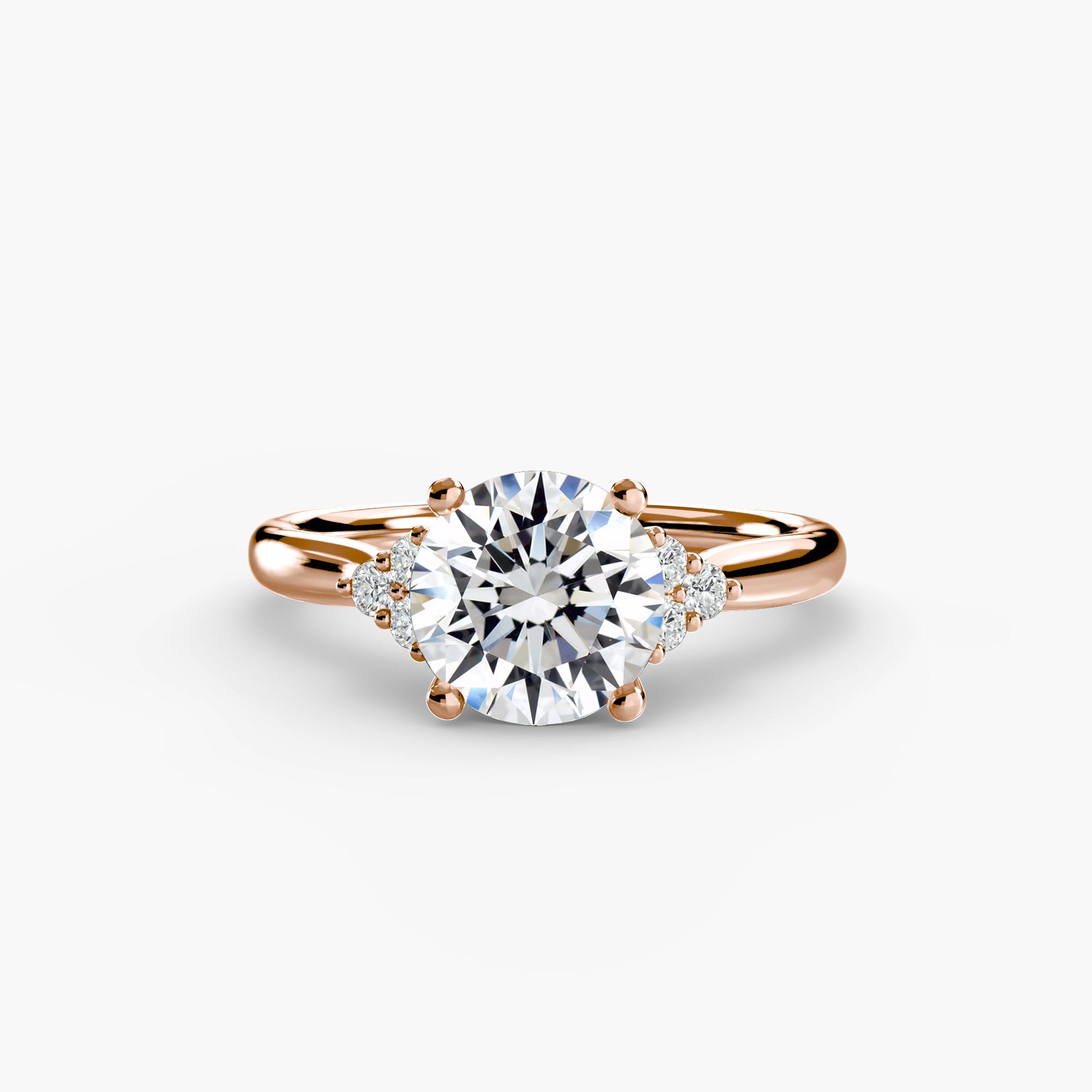 Arabella Solitaire Ring with Moissanite - 9ct Rose Gold