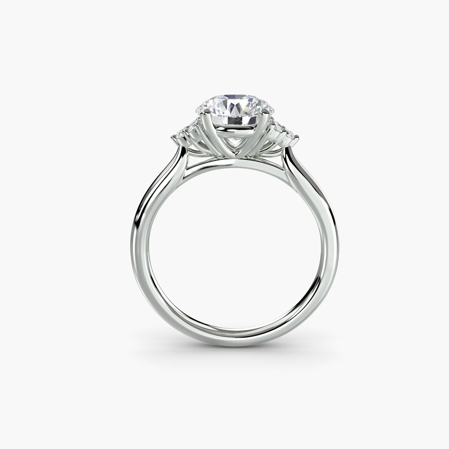 Arabella Solitaire Ring with Moissanite - 9ct White Gold