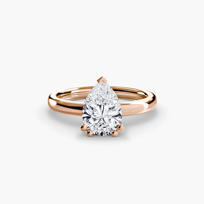 Infinity Solitaire Ring - Pear Rose Gold