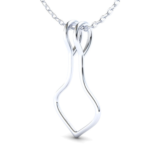 Ring Holder Single Wire Pendant - 925 Silver