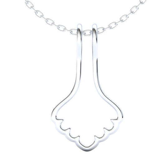 Ring Holder Arched Pendant - 925 Silver