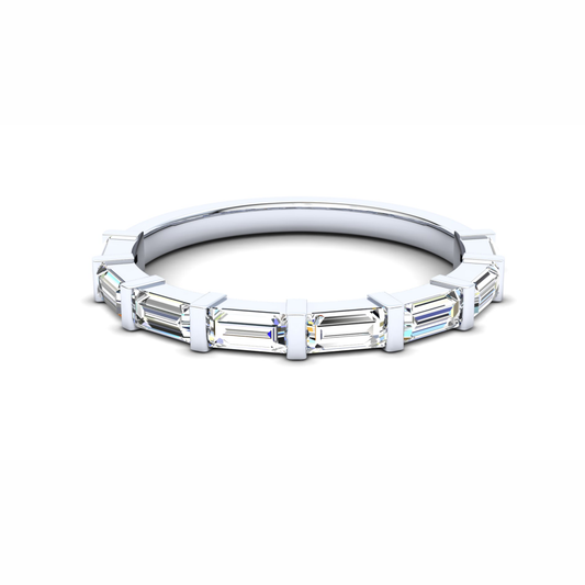 Sweetpea Eternity Ring: 9ct White Gold with White Stones