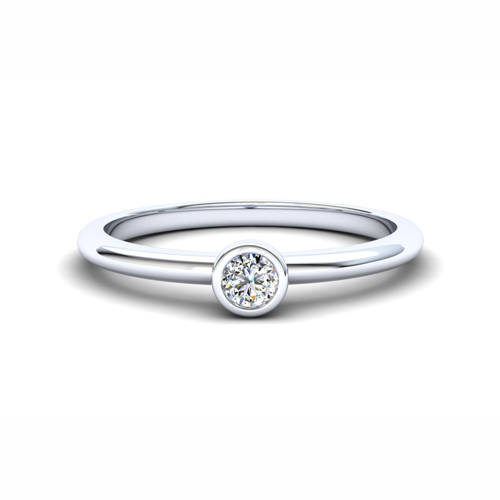 Holly Eternity Ring: 9ct White Gold with White Stones