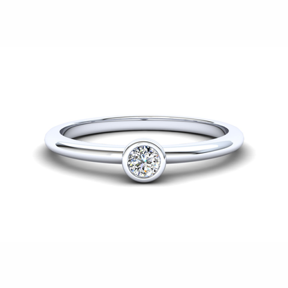 Holly Eternity Ring: 9ct White Gold with White Stones