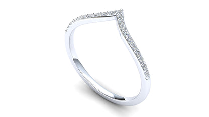 9ct Gold Heather Stack Ring - White Stones