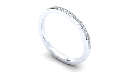 Bluestem Eternity Ring: 9ct White Gold with White Stones
