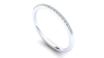 Hazel Eternity Ring: 925 Silver with White Stones