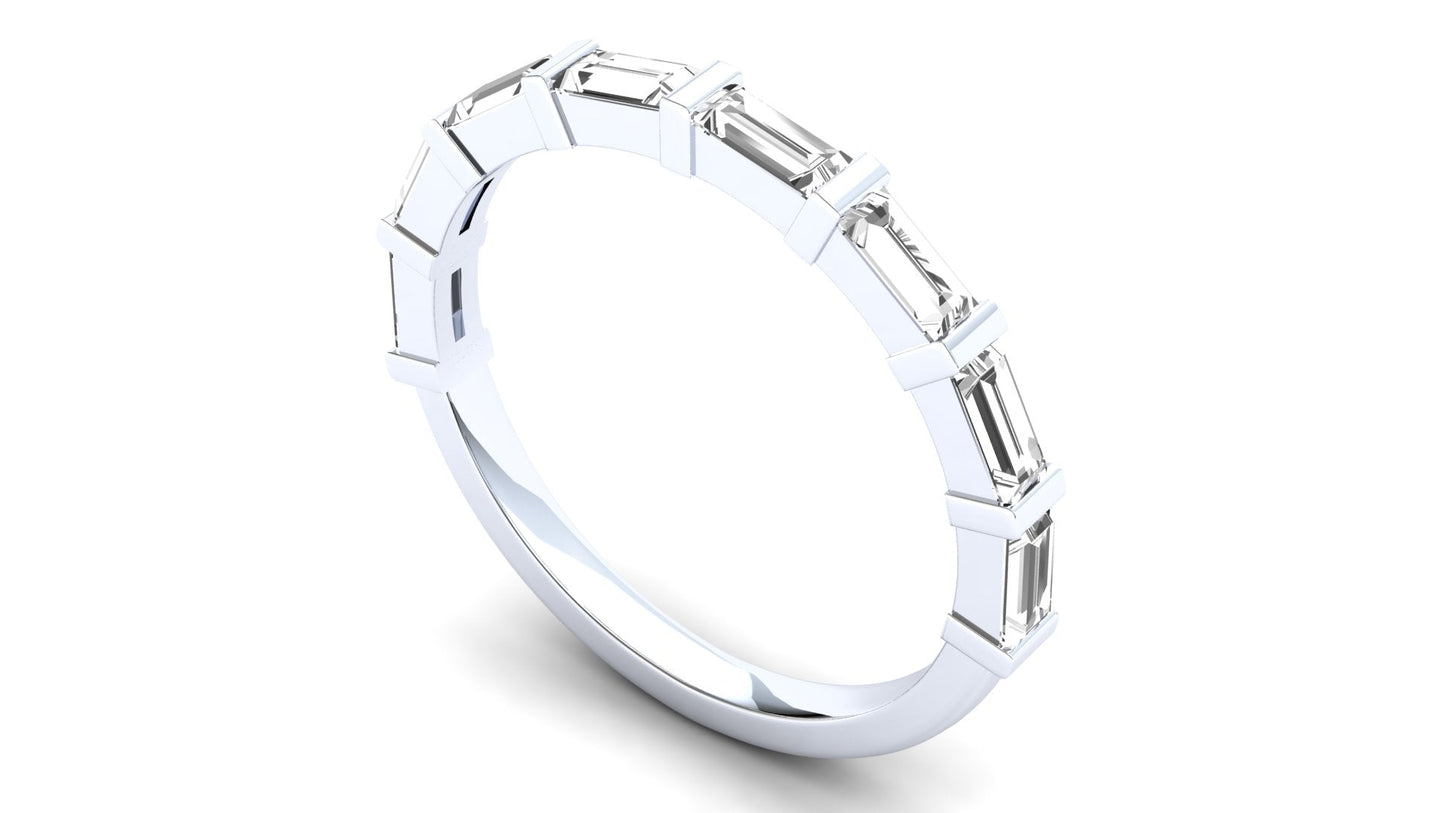 Sweetpea Eternity Ring: 9ct White Gold with White Stones