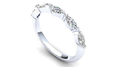 Jasmine Eternity Ring: 9ct White Gold with White Stones