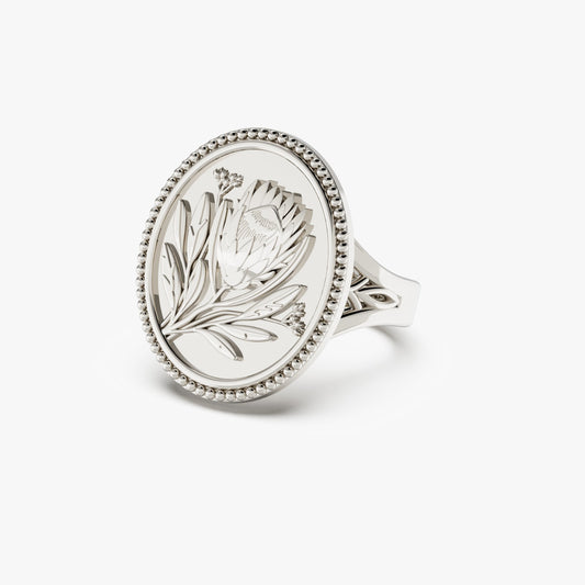 Oval Fynbos Protea Ring