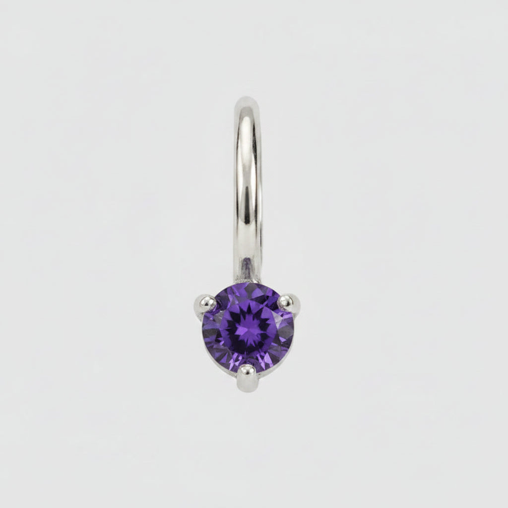 Aureline Birthstone Silver Charm