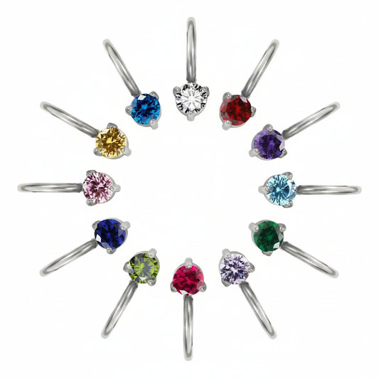 Aureline Birthstone Silver Charm