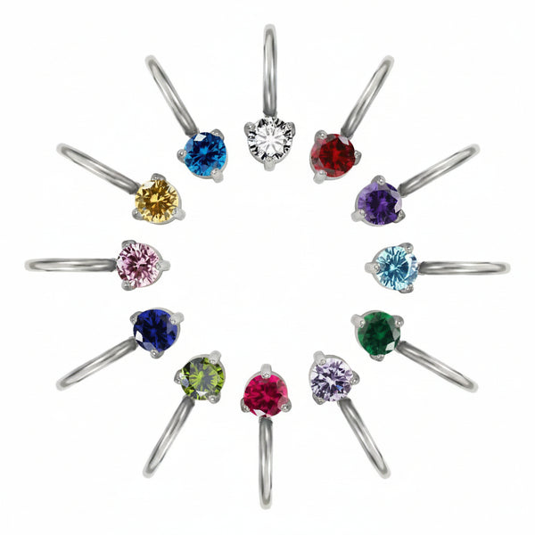 Aureline Birthstone Silver Charm