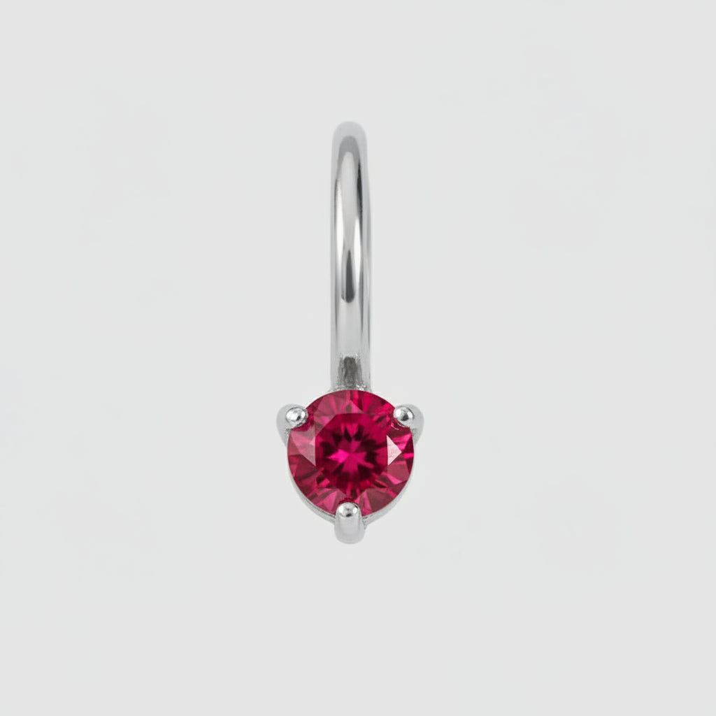 Aureline Birthstone Silver Charm